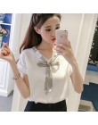 2019 fajne kobiet topy i bluzki bluzka szyfon panie koreański styl Chemisier Femme mody ubrania letnie ubrania kobiet 358