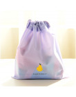 Wodoodporna torba ze sznurkiem kosmetyczka do kąpieli Cartoon torby podróżne na ubrania organizer na obuwie kieszeń kosmetyczka 