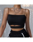 HEYounGIRL Hollow Out Sexy Crop Top kobiety na co dzień bez rękawów pasek Tank Tops koszulki z krótkim rękawem Lady czarny Fitne