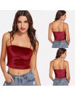 2018 nowy Sexy kobiety bez rękawów bandaż aksamitna Tank Crop Tops kamizelka jednolity Tank Camisole klub Party plaża lato Camis