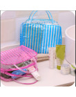 ETya PVC przezroczyste torby kosmetyczne kobiety podróży wodoodporna jasne Wash organizator pokrowiec uroda zamek makijaż Case t