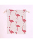 Kobiety podróży Cartoon Flamingo zwierząt kosmetyczne torba z sznurkiem kuferek kosmetyczny makijaż kosmetyczka organizator prze