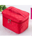Pudełko kosmetyczne nowa pikowana profesjonalna kosmetyczka damska torebka podróż makijaż torba do przechowywania dużej pojemnoś