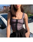 LVINMW Sexy Mesh Polka Dot druku piersi Slash Neck crop top 2019 lato kobiety bez rękawów Camisole Top kobiet Streetwear Tshirt