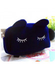 WENYUJH Cute Cat kosmetyczne kobiety Necessaire makijaż torba podróżna przenośna kosmetyczka flanelowe zestawy toaletowe dla kob