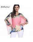BHflutter kobiety bluzki Plus rozmiar 2019 w nowym stylu Batwing dorywczo lato bluzka koszula kobieta Boho szyfonowe koszule top