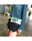 Moda plaża Fanny pakiet talii torba kobiety Messenger śliczne przezroczyste galaretki wodoodporna torba Crossbody klatki piersio