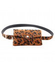 Sleeper 401 2018 сумка на пояс kobiety Leopard włosia końskiego ozdobne kieszenie podwójnego zastosowania torba na telefon komó