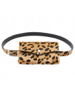 Sleeper 401 2018 сумка на пояс kobiety Leopard włosia końskiego ozdobne kieszenie podwójnego zastosowania torba na telefon komó