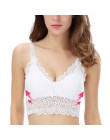 Najnowszy koronki kamizelka bez rękawów seksowny damski szydełkowany Tank Tops bluzka biustonosz Bralette Lady moda Cami Crop To