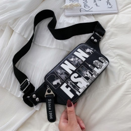 Graffiti Fanny Pack dla kobiet 2019 nowy projektant torby w klatce piersiowej moda damska torebki telefonu saszetka na pasek ze 