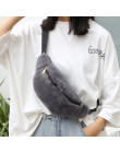 2018 kobiety futro Fanny Pack Faux królik talii torba podróżna pluszowe saszetka na pasek kobiet zima nerka podróży Bum Hip mone