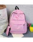 Plecaki marka kobiety proste Flamingo drukowanie plecak dla nastoletnich dziewcząt laptopa torby szkolne Mochila 2019