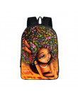 Afro Lady dziewczyna plecak afryka piękno księżniczka dziewczyny dzieci torby szkolne dla nastolatek brązowy dziewczyna w szkole