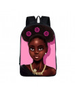 Afro Lady dziewczyna plecak afryka piękno księżniczka dziewczyny dzieci torby szkolne dla nastolatek brązowy dziewczyna w szkole