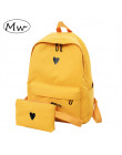 Księżyc drewna wysokiej jakości płótnie drukowane serca żółty plecak koreański styl torba podróżna dla studentów dziewczyny torb
