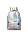 Plecak holograficzny podróżny do szkoły dla dziewczyny kobiet