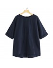 Top moda 2019 Celmia dorywczo Batwing rękaw luźna bluzka kobiety lato stałe przyciski pościel Baggy praca koszule do biura Plus 