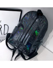 Duże torby podróżne plecak laserowy kobiety mężczyźni dziewczyny torba PU skóra holograficzny plecak torby szkolne dla moda dla 