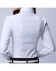 Moda formalna koszula kobiety odzież 2019 nowy Slim z długim rękawem biała bluzka elegancki OL panie biurowe Work Wear bluzka w 