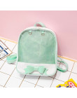 Przezroczysty plecaki kobiety Harajuku łuk-knot Itabags torby szkolne torby dla nastolatków dziewczyny projektant Ita torba Book