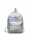 Laser plecak na co dzień podróży torby kobiety dziewczyny plecak PU skóra holograficzny plecak torby szkolne dla nastoletnich dz