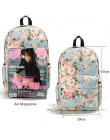 Miyahouse klasyczny kwiatowy drukowane podróży plecak dla kobiet płótnie plecak szkolny dla nastolatek plecak o dużej pojemności