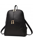 Mini plecak dla kobiet dziewczyn lekki modny plecak damskie skórzany torba szkolna szary czarny