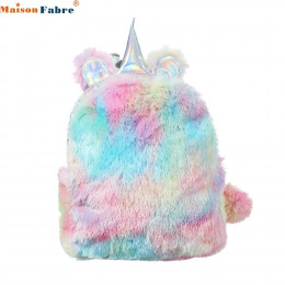 Nowe mody jednorożec kobiety plecaki Cartoon Kawaii plecaki skórzany Hologram kobiety dziewczyny torby szkolne plecak Mochila YZ