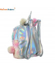 Nowe mody jednorożec kobiety plecaki Cartoon Kawaii plecaki skórzany Hologram kobiety dziewczyny torby szkolne plecak Mochila YZ