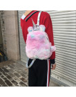 Moda śliczne Unicorn kobiety plecaki Cartoon Kawaii plecaki skórzany Hologram kobiety dziewczęta szkolne torby skórzany plecak M