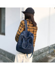 Kobiety plecak Denim torba dziecięca plecaki koreański torba na ramię dla nastoletnich dziewcząt tornister na studia plecak plec