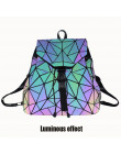 Moda kobiety Luminous plecaki kobiet torba na ramię dziewczyna codzienny plecak geometria szkoły torba składana podróży torby sz