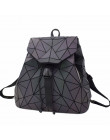 Moda kobiety Luminous plecaki kobiet torba na ramię dziewczyna codzienny plecak geometria szkoły torba składana podróży torby sz