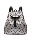 2019 nowych kobiet plecak z hologramem geometryczne plecaki dziewczyny podróży torby na ramię dla kobiet skrzynki luksusowa torb