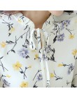 Blusas Femininas 2018 moda kwiatowy popy i bluzki Mujer jesień z długim rękawem Femme koszule druku szyfonowa kobiety bluzki