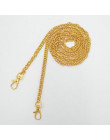 120 cm metalowy łańcuszek do torebki torby na ramię pasek elegancki złoty żółty srebrny brązowy