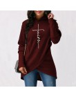 5XL jesień bluzy z kapturem bluzy z kapturem kobiety z długim rękawem wiary haft ciepłe bluza z kapturem topy Plus rozmiar na co