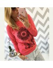 2018 jesień kobiety bluza z kapturem na co dzień z długim rękawem O Neck druku sweter Jumper bluzy z kapturem bluzy z kapturem s