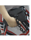 MM FOND promocja lady torebka z żywicy w pasek czarny i białe dziewczyny moda torba na ramię pasy grube i mocne duży rozmiar czę