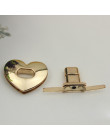 Ozdobne eleganckie zapięcia do torebki metalowe okucia w kształcie serca motyla okrągłe kolor brązowy czarny srebrny złoty