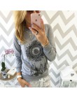 2018 jesień kobiety bluza z kapturem na co dzień z długim rękawem O Neck druku sweter Jumper bluzy z kapturem bluzy z kapturem s