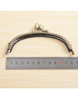 12.5 cm łuk torebka metalowa rama uchwyt na torebkę Clutch Bag akcesoria torebkowe do pocałunku zapięcie na zamek Antique Bronze