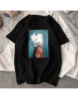 owa bawełniana Harajuku estetyki Tshirt Sexy kwiaty z piór druku z krótkim rękawem topy i koszulki moda na co dzień para T Shirt