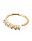 Shellhard Trendy 5 kryształy nos pierścień Vintage Rhinestone ze stali nierdzewnej kółko do nosa dla kobiet Femme biżuteria Bijo