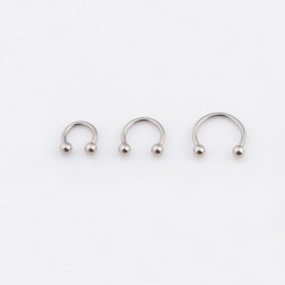 Nowa sprzedaż 2 sztuk ze stali nierdzewnej nozdrza pierścień nosa wargi pierścienie kolczyki Sircular Piercing piłka podkowy pie