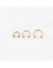 Nowa sprzedaż 2 sztuk ze stali nierdzewnej nozdrza pierścień nosa wargi pierścienie kolczyki Sircular Piercing piłka podkowy pie
