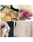 QCOOLJLY New Brand AAA Zircon Style Crystal Body Jewelry Belly Button Ring Body Piercing Navel Piercing Silver Color Ombligo