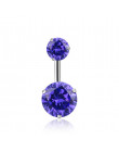 QCOOLJLY New Brand AAA Zircon Style Crystal Body Jewelry Belly Button Ring Body Piercing Navel Piercing Silver Color Ombligo