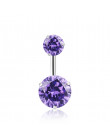 QCOOLJLY New Brand AAA Zircon Style Crystal Body Jewelry Belly Button Ring Body Piercing Navel Piercing Silver Color Ombligo